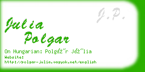 julia polgar business card